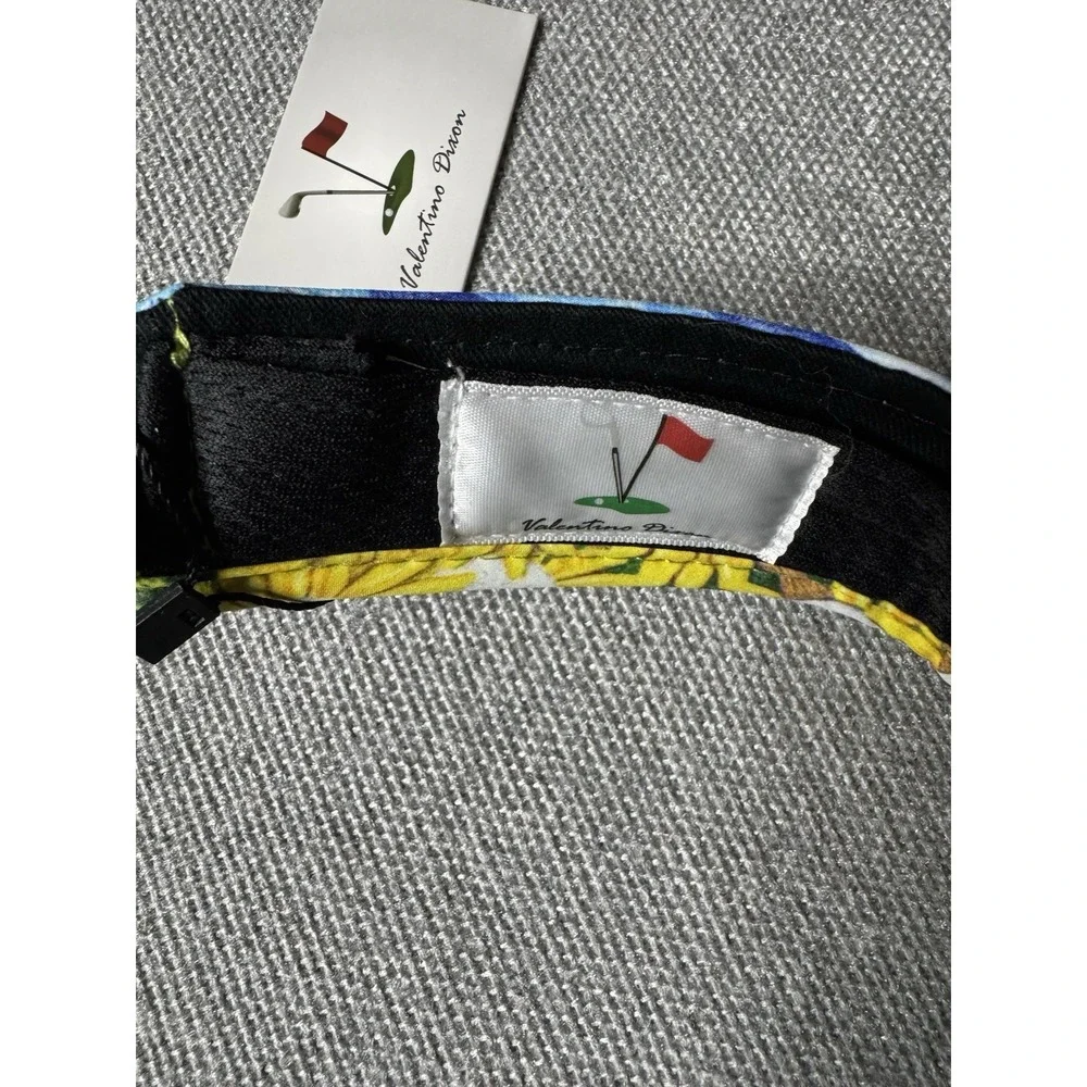 Valentino Dixon Women's Golf Adj. Performance Visor Sunflowers Scenic Landscape.